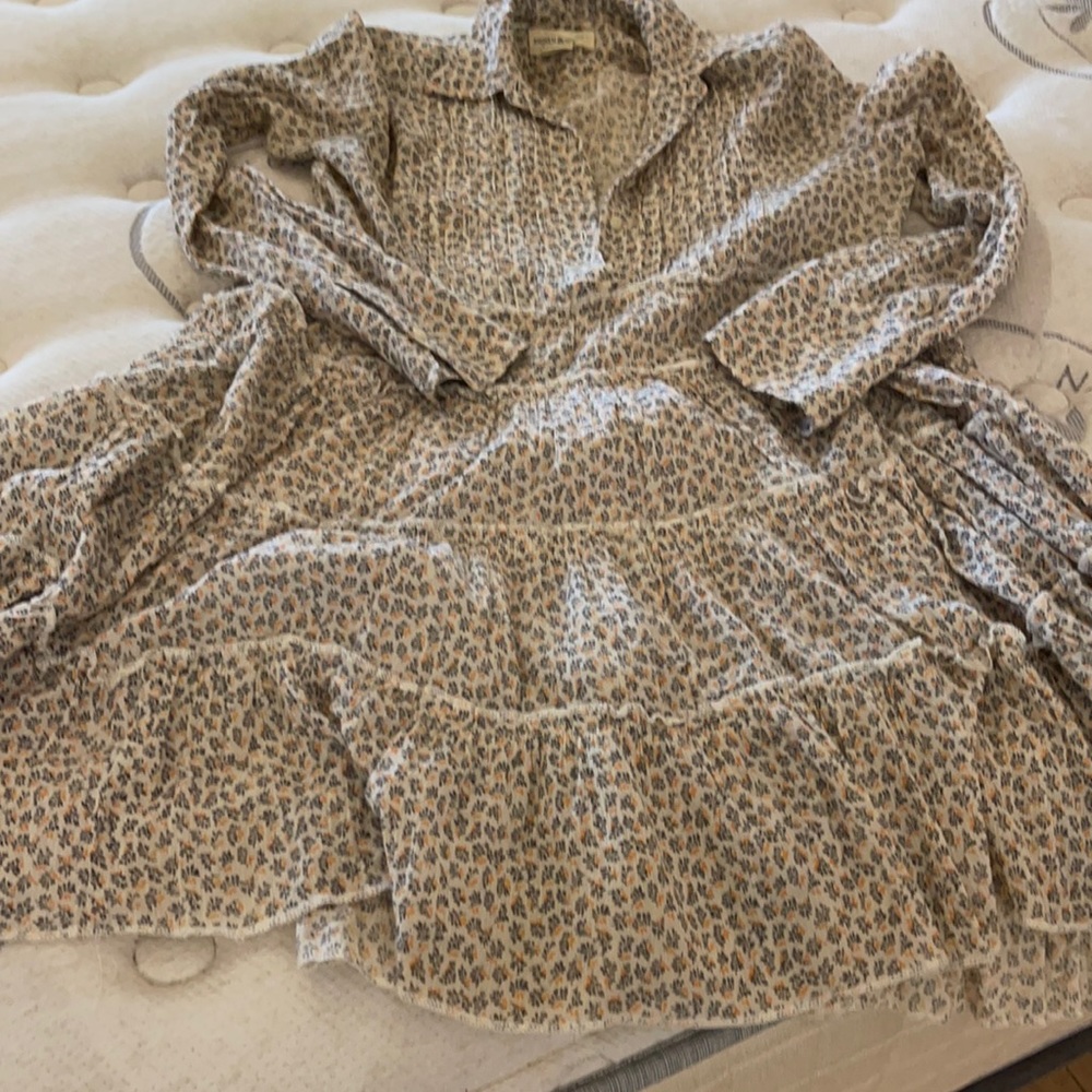 Ralph Lauren denim & supply 100% cotton S/P long sleeved , floral print dress .